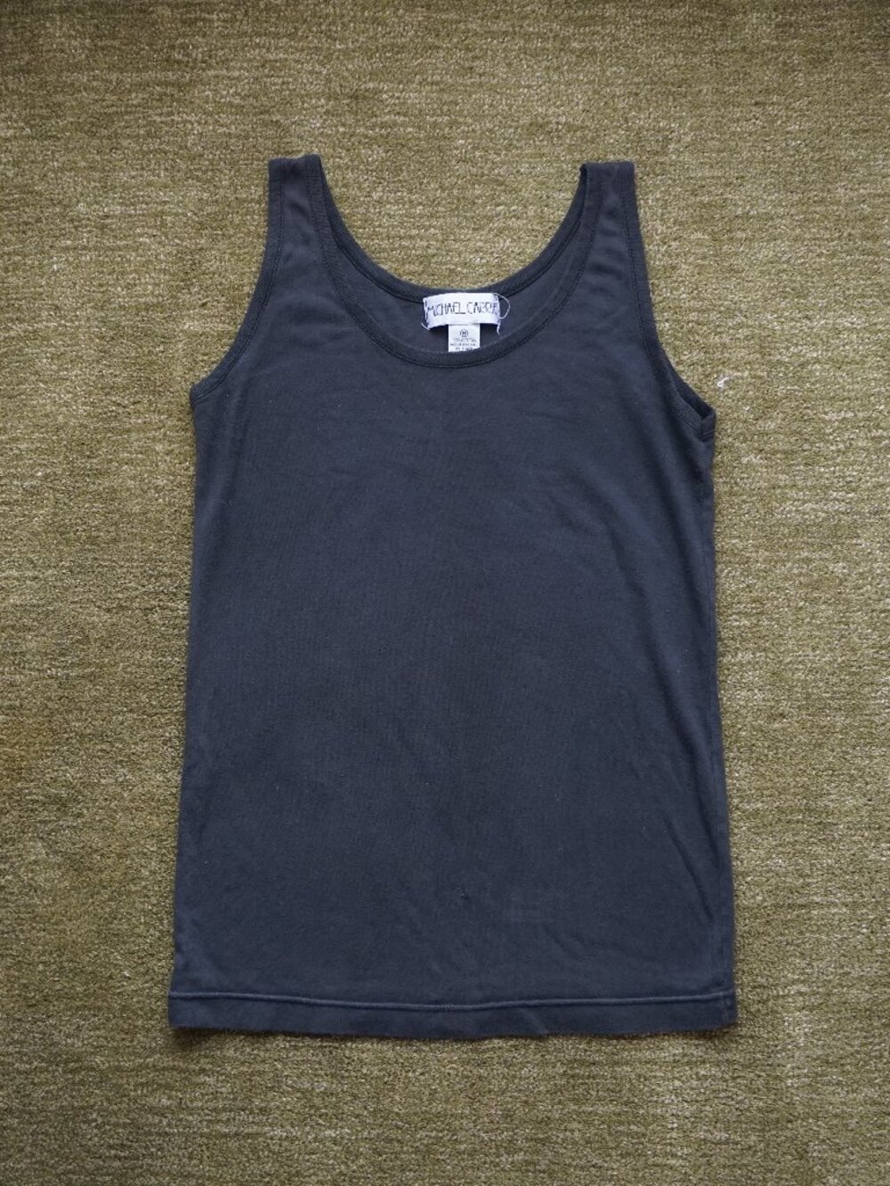 Michael Carrie Vintage Black Cotton Tank Top 🖤  Size M